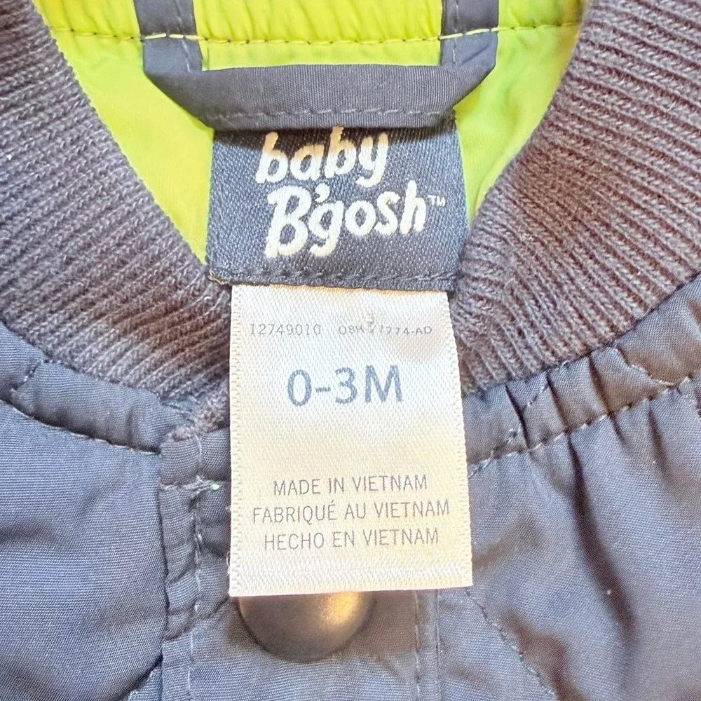 Oshkosh B’gosh Baby Diamond Quilted Navy Jacket Sz 0-3 Months